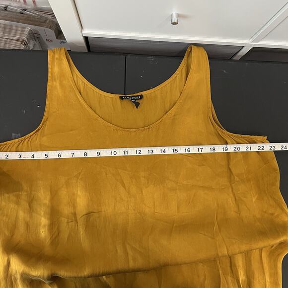 Eileen Fisher L Large Slip Dress Maxi Long Crushed Cupro Scoop Neck Sleeveless - Picture 8 of 10